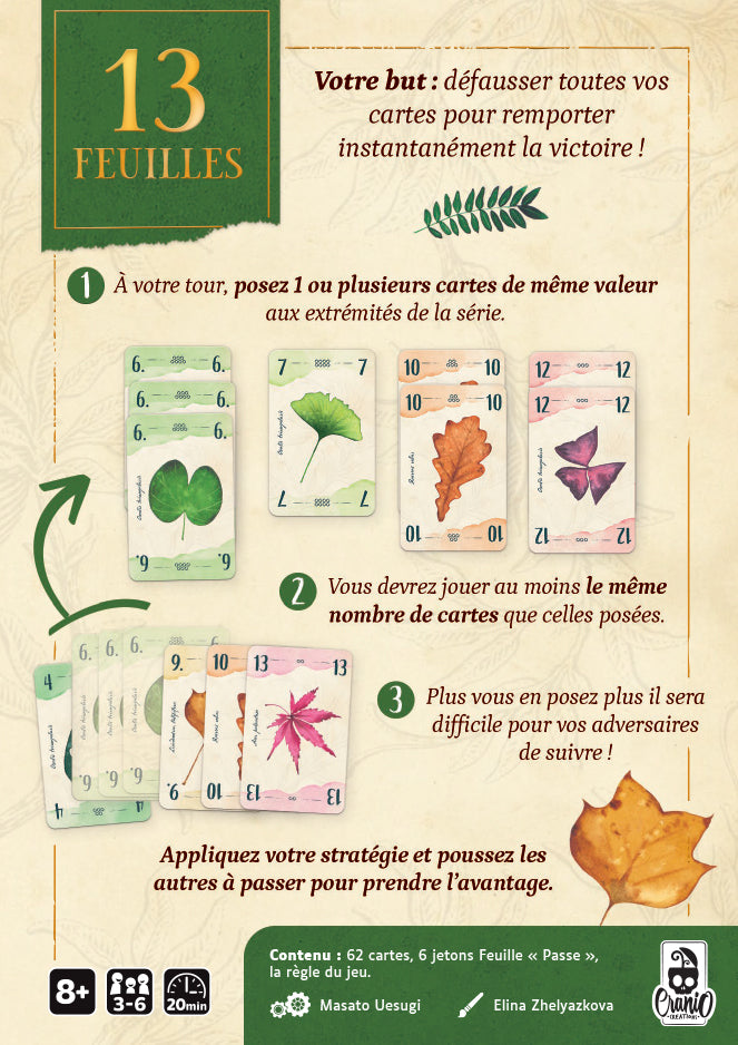 13 feuilles