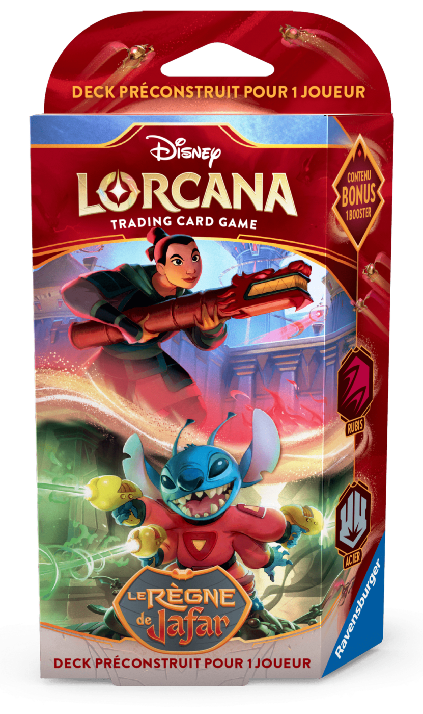 Disney Lorcana : Set 8 - Règne de Jafar - Deck de Démarrage : Rubis & Acier