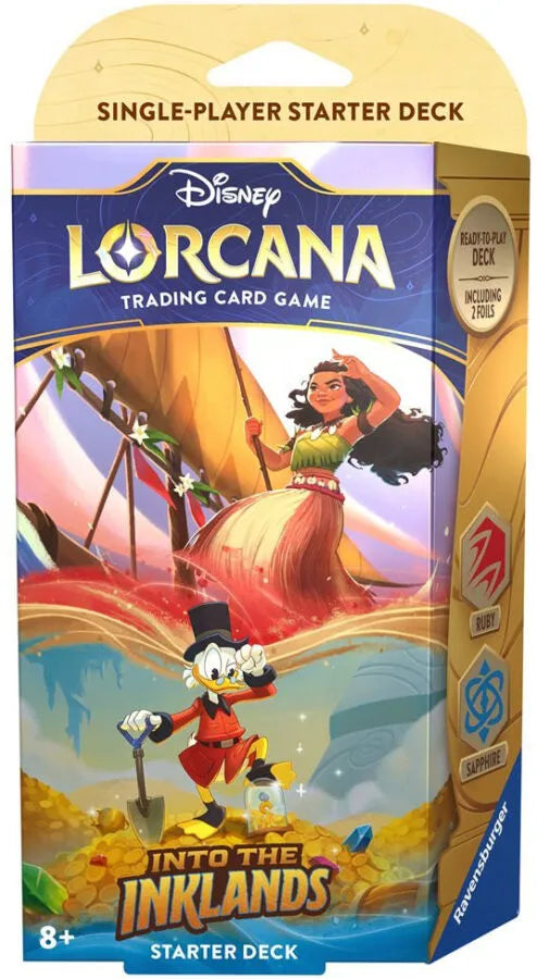 Disney Lorcana: Les Terres d'Encres - Deck de démarrage: Rubis/Saphire