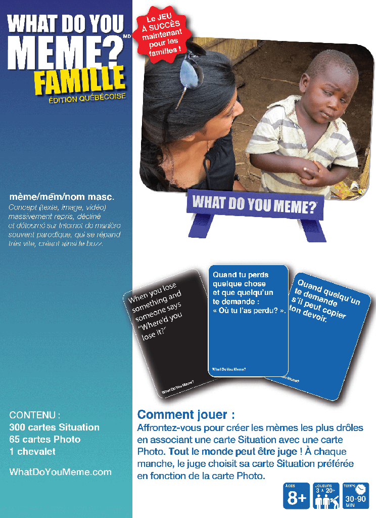 What Do You Meme ? Famille Édition Québecoise